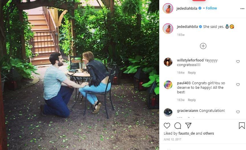 Father proposing to mother